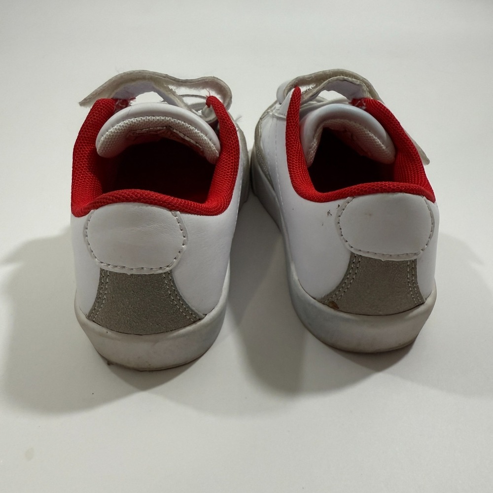 Wonder Nation Toddler White Gray Red Hook/Loop/Lace Shoes Sneakers Size 11 - Picture 5 of 10